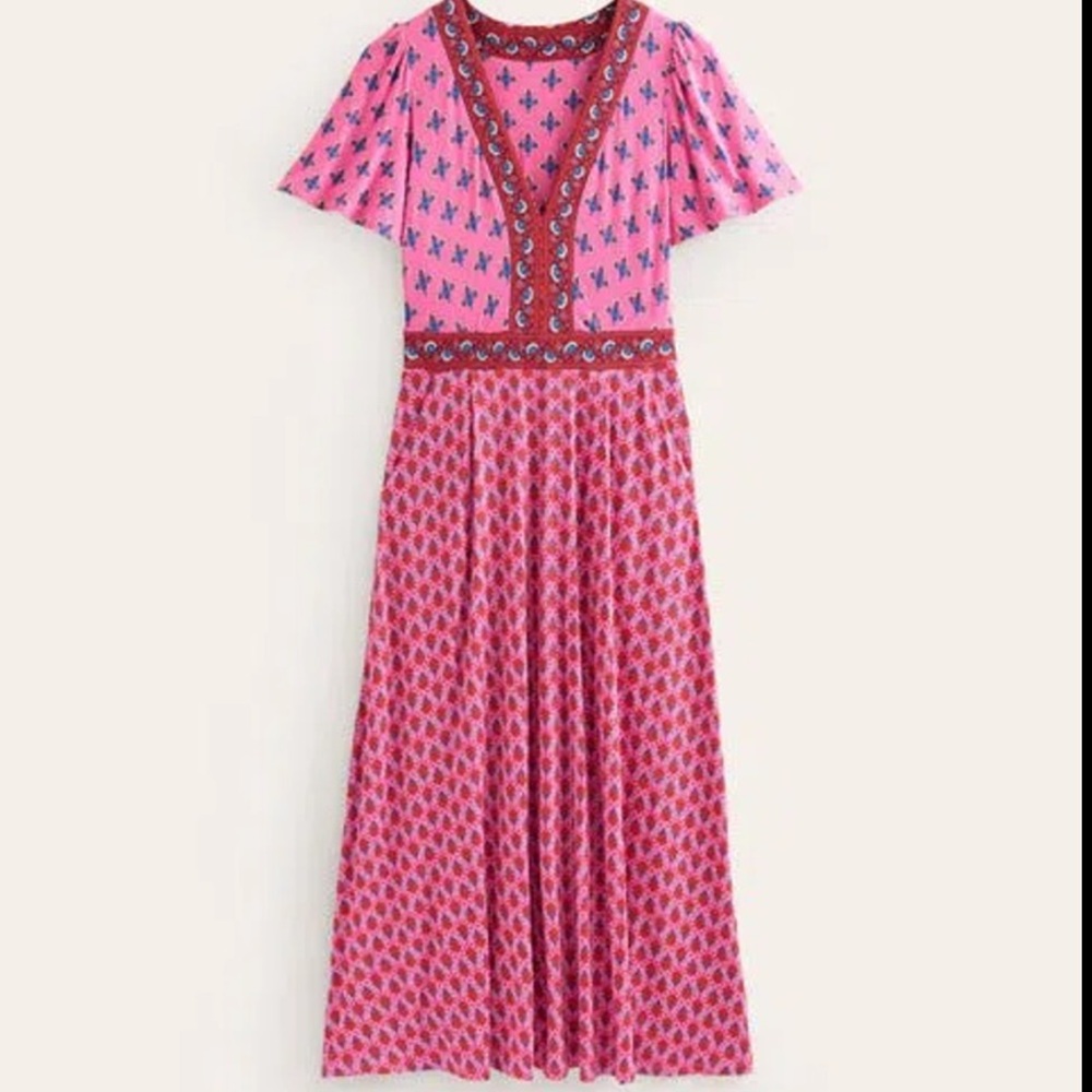 Boden Ellie Flutter Tea Dress Sz 4.Perfect for spring & summer.Very comfortable - Picture 2 of 6